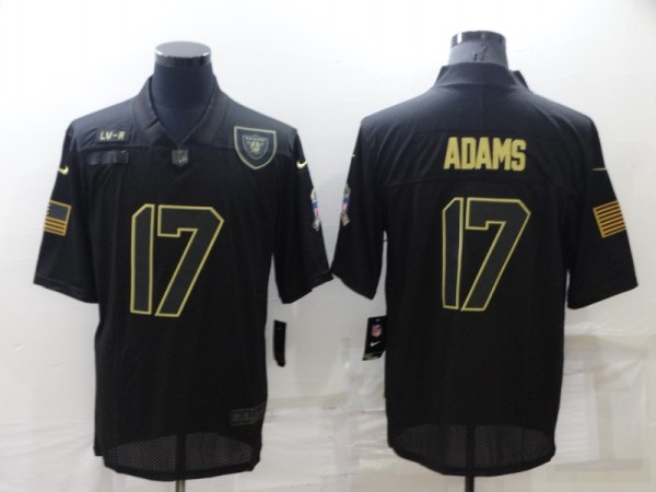 Men's Las Vegas Raiders #17 Davante Adams Black Salute To Service Limited Jersey