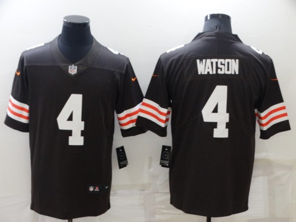 Men's Cleveland Browns #4 Deshaun Watson Brown Vapor Untouchable Limited Jersey