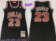Women NBA Chicago Bulls #23 Jordan Black Throwback Dress Jersey