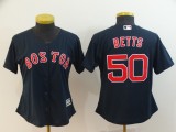 Womens MLB Boston Red Sox #50 Betts Navy Game Jersey