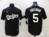MLB Los Angeles Dodgers #5 Freddie Freeman Black Jersey