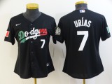 Women MLB Los Angeles Dodgers #7 Julio Urias Black Game Jersey