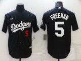 MLB Los Angeles Dodgers #5 Freddie Freeman Black Game Jersey