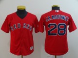 Youth MLB Boston Red Sox #28 J. D. Martinez Red Game Jersey