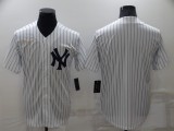 MLB New York Yankees Blank White Throwback Nike Jersey