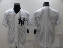 MLB New York Yankees Blank White Throwback Nike Jersey