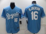 MLB Kansas City Royals #16 B.Jackson Blue Game Nike Jersey