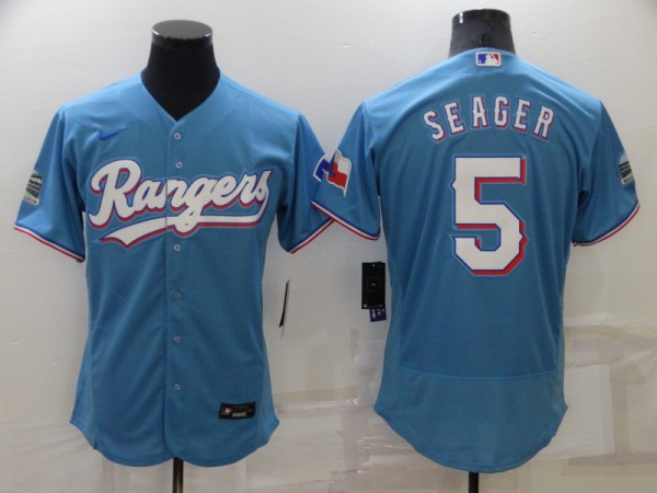 MLB Texas Rangers #5 Corey Seager Blue Flex Base Elite Jersey