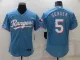 MLB Texas Rangers #5 Corey Seager Blue Flex Base Elite Jersey
