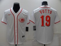 MLB Cincinnati Reds #19 Joey Votto White Game Jersey