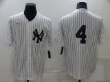 MLB New York Yankees #4 Lou Gehrig White Game Nike Jersey