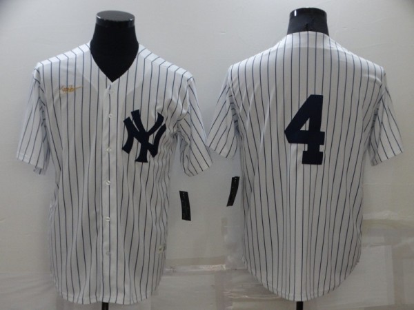 MLB New York Yankees #4 Lou Gehrig White Game Nike Jersey