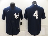 MLB New York Yankees #4 Lou Gehrig Navy Blue Game Nike Jersey
