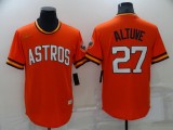 MLB Houston Astros #27 Jose Altuve OrangeThrowback Nike Jersey