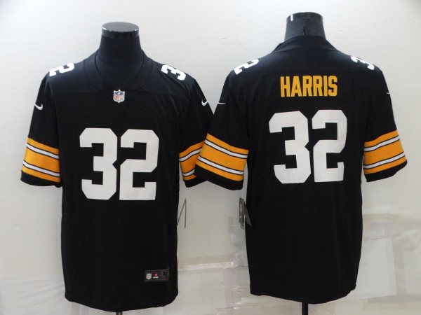 Men's Pittsburgh Steelers #32 Harris Black Vapor Untouchable Limited Jersey