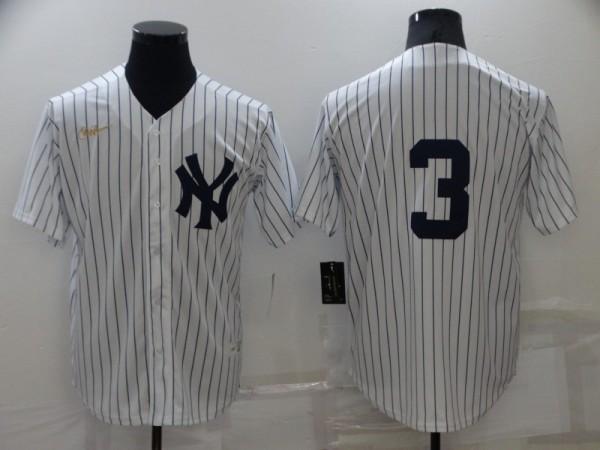 MLB New York Yankees #3 Ruth White Game Nike Jersey