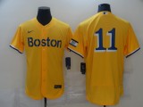 MLB Boston Red Sox #11 Rafael Devers Gold 2021 City Connect Jersey