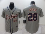 MLB Detroit Tigers #28 Baez Grey Game Nike Jersey