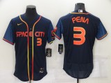 MLB Houston Astros #3 Jeremy Peña 2022 Navy City Connect Flex Elite Jersey