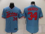 MLB Minnesota Twins #34 Puckett Blue Flex Elite Jersey