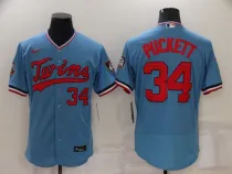 MLB Minnesota Twins #34 Puckett Blue Flex Elite Jersey
