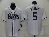 MLB Tampa Bays Rays #5 Franco White Game Nike Jersey