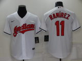 MLB Cleveland Indians  #11José Ramírez White Game Nike Jersey