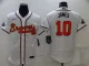 MLB Atlanta Braves #10 Chipper Jones 2022 White/Gold World Series Champions Program Flex Elite Jersey