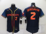 MLB Houston Astros #2 Alex Bregman 2022 Navy City Connect Flex Elite Jersey