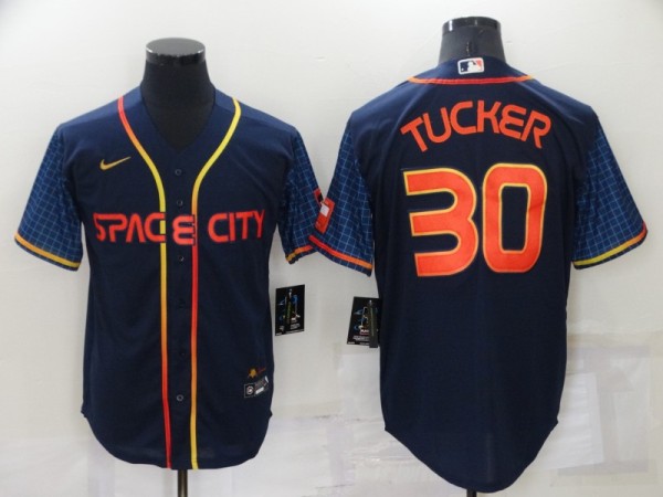 MLB Houston Astros #30 Kyle Tucker 2022 Navy City Connect Jersey