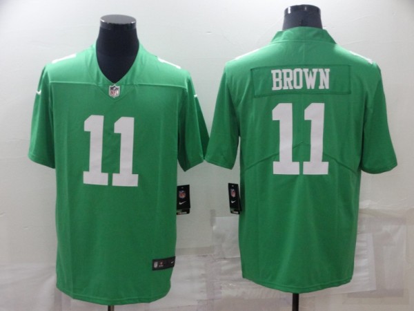 Men's Philadelphia Eagles #11 Brown Green Vapor Untouchable Limited Jersey