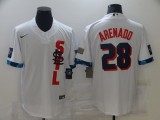 MLB St. Louis Cardinals #28 Nolan Arenado 2021 White All-Star Jersey