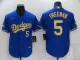 MLB Los Angeles Dodgers #5 Freddie Freeman Blue/Gold Game Jersey