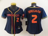 Women MLB Houston Astros #2 Alex Bregman 2022 Navy City Connect Jersey