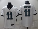 Men's Philadelphia Eagles #11 Brown White Vapor Untouchable Limited Jersey