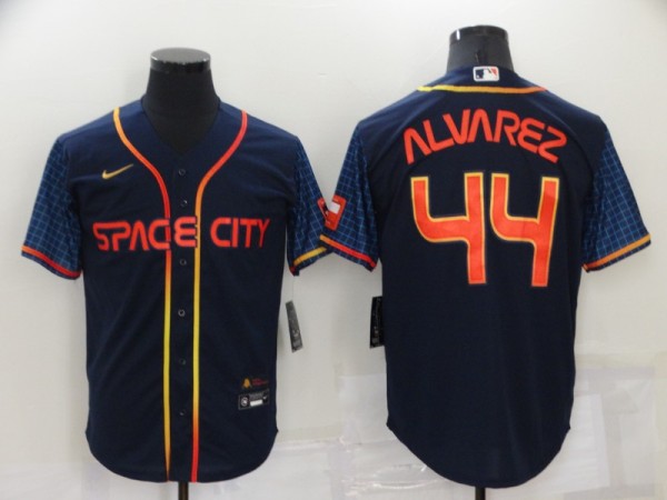 MLB Houston Astros #44 Yordan Alvarez 2022 Navy City Connect Jersey