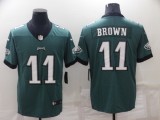 Men's Philadelphia Eagles #11 Brown Green Vapor Untouchable Limited Jersey