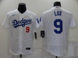 MLB Los Angeles Dodgers #9 Lux White Flex Base Elite Jersey
