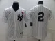 MLB New York Yankees #2 Derek JeterWhite Game Nike Jersey