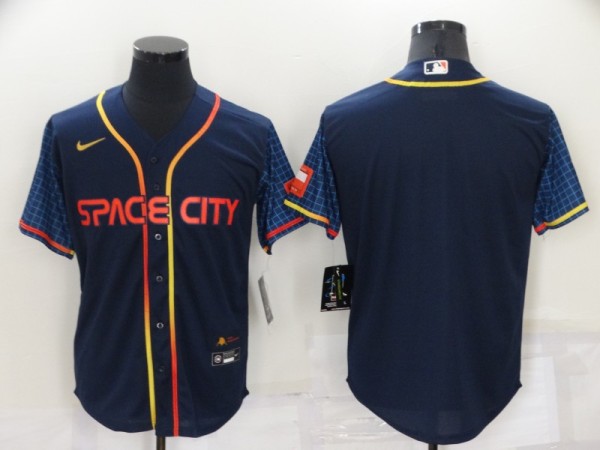 MLB Houston Astros Blank 2022 Navy City Connect Jersey