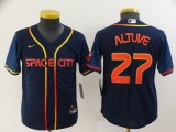 Youth Houston Astros #27 Jose Altuve 2022 Navy City Connect Jersey