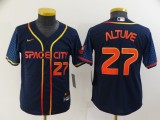 Youth Houston Astros #27 Jose Altuve 2022 Navy City Connect Jersey