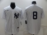 MLB New York Yankees #8 Yogi Berra White Game Nike Jersey