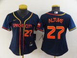 Women Houston Astros #27 Jose Altuve 2022 Navy City Connect Jersey