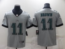 Men's Philadelphia Eagles #11 Brown Grey Vapor Untouchable Limited Jersey