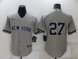 Men's New York Yankees #27 Darrell Rasner Grey Jersey