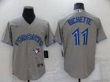 MLB Toronto Blue Jays #11 Bichette Grey Game Nike Jersey