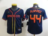 Youth Houston Astros #44 Yordan Alvarez 2022 Navy City Connect Jersey