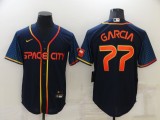 MLB Houston Astros #77 Luis Garcia 2022 Navy City Connect Jersey