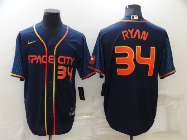 MLB Houston Astros #34 Nolan Ryan 2022 Navy City Connect Jersey